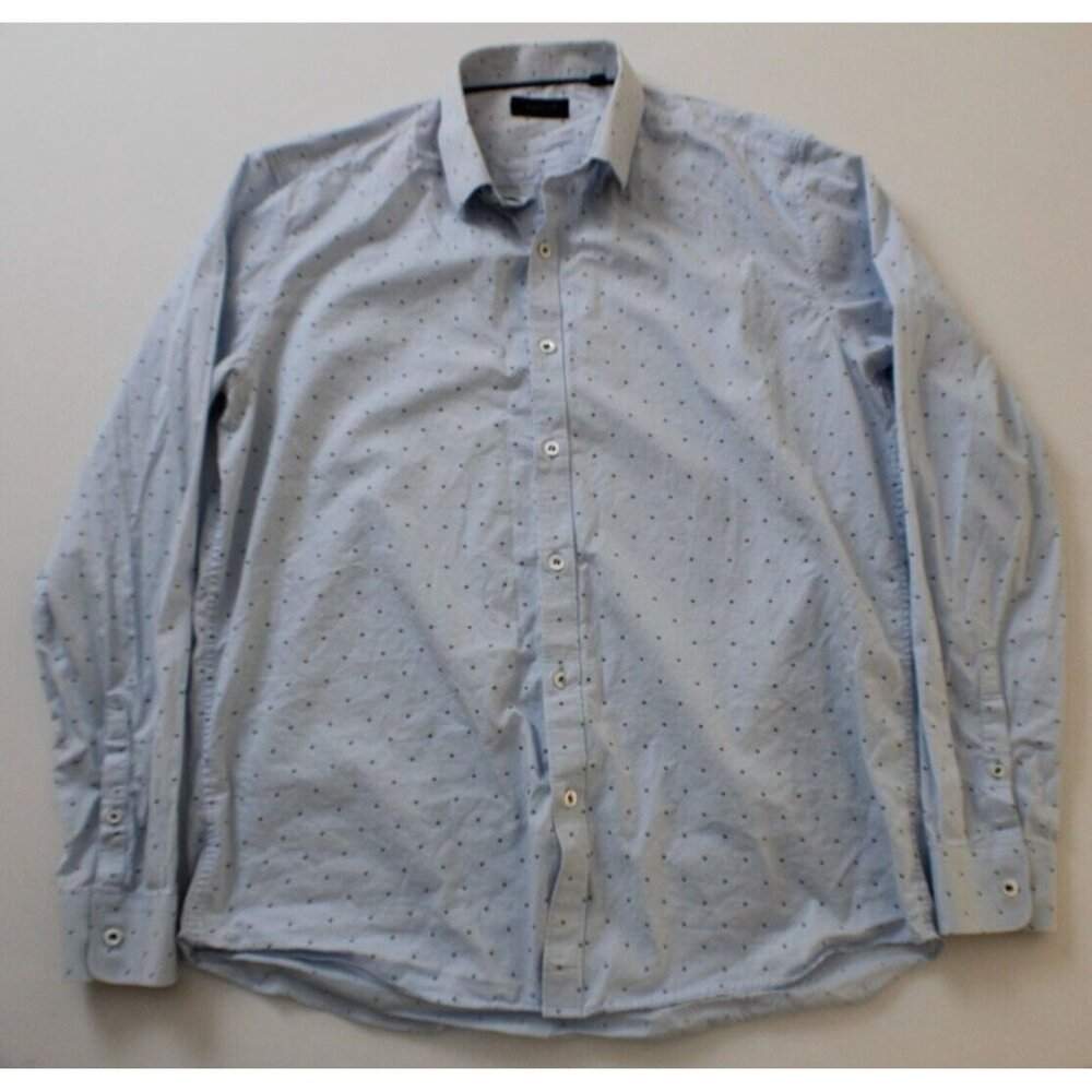 7 Diamonds Premium Men's‎ Button Down Shirt Size L - BROKEN BUTTON